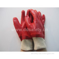 Innerlock Lining Knit Wrist Red PVC Safety Gloves (DPV100)
